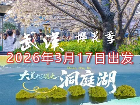 [深圳] 【武汉+岳阳】东湖樱花、悬浮空轨、赤壁三国、洞庭湖、岳阳楼五天春游赏花之旅